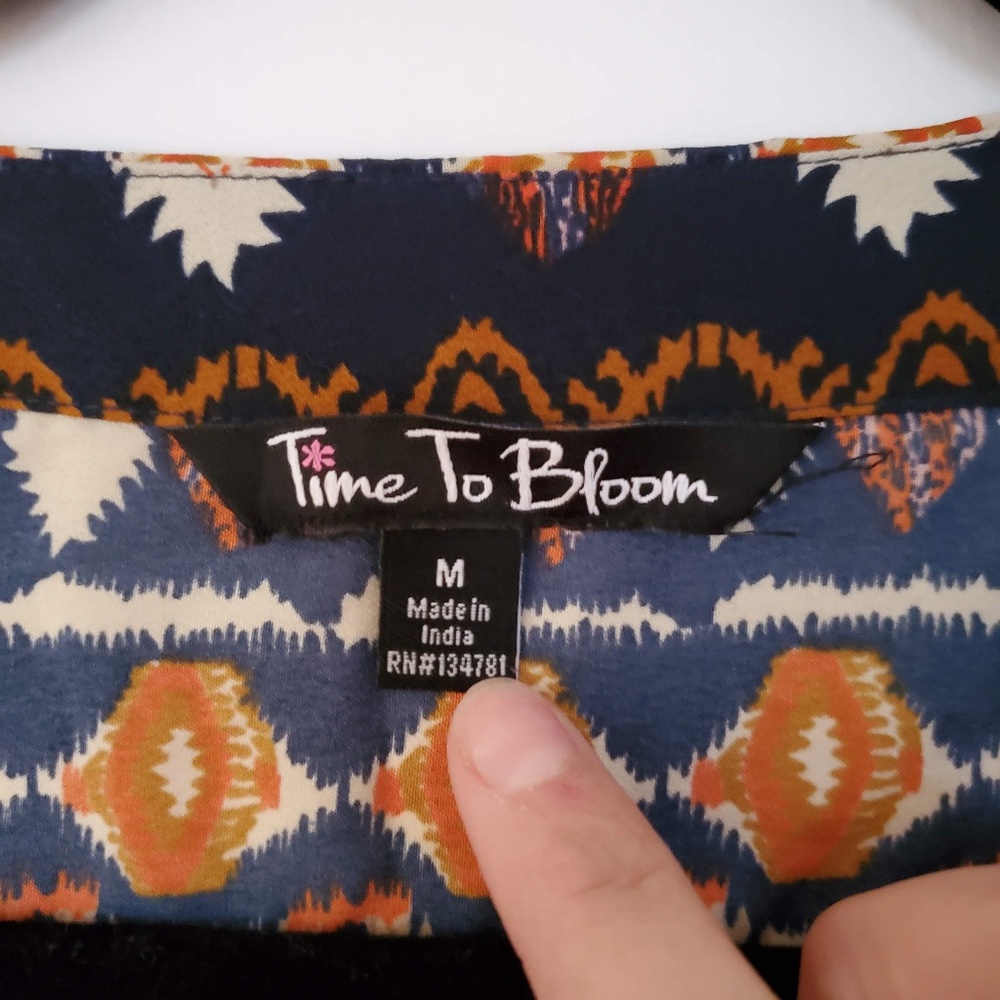 3for$25 Time to Bloom pattern print shirt - Picture 3 of 5